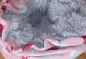 Preview: Hunde Kuschelnest rosa grau